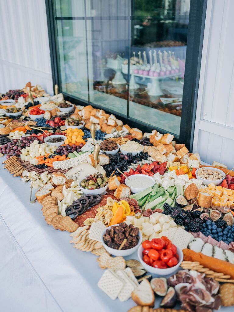 Grazing table wedding food trend