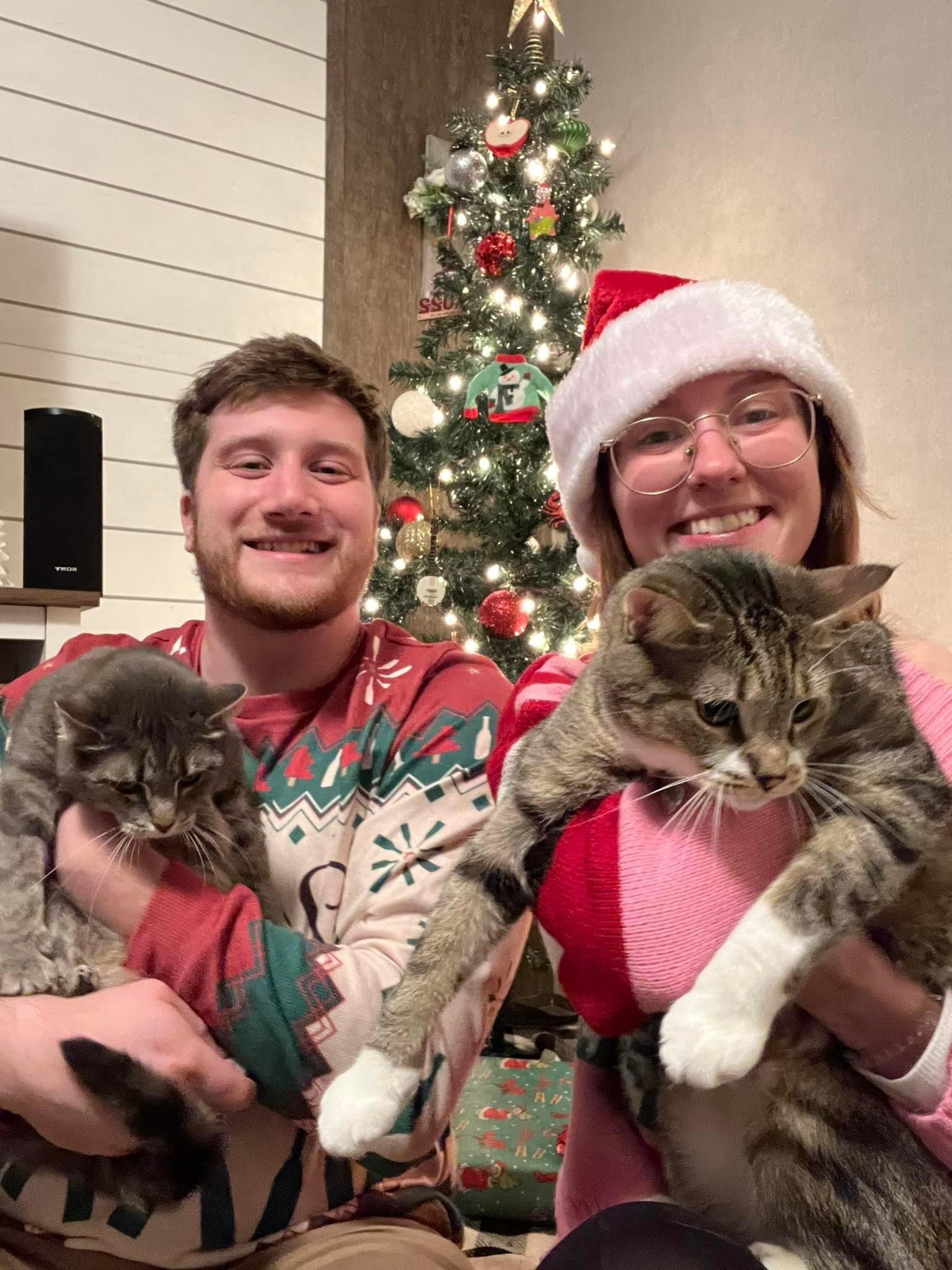 A lot has changed since we both graduated college. Ian got a job in INDIANA, so that is where the both of us have resided since June of 2021. Ian works as a plastics engineer, while Alyssa teaches 6th grade ELA and Social Studies. We adopted 2 children...I mean cats..... named Goose and Millie and we love them very much. ❤️
