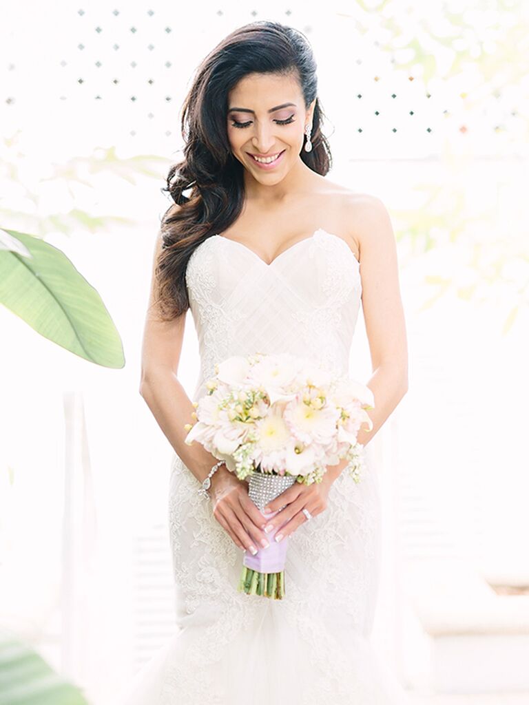 side swept wedding hair