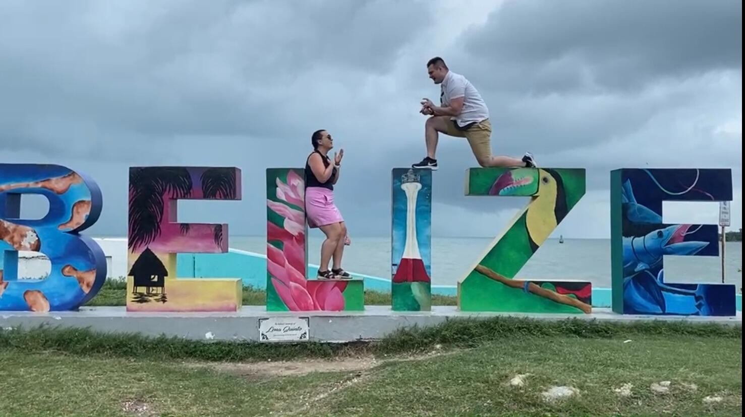 Robert proposed in Belize! 