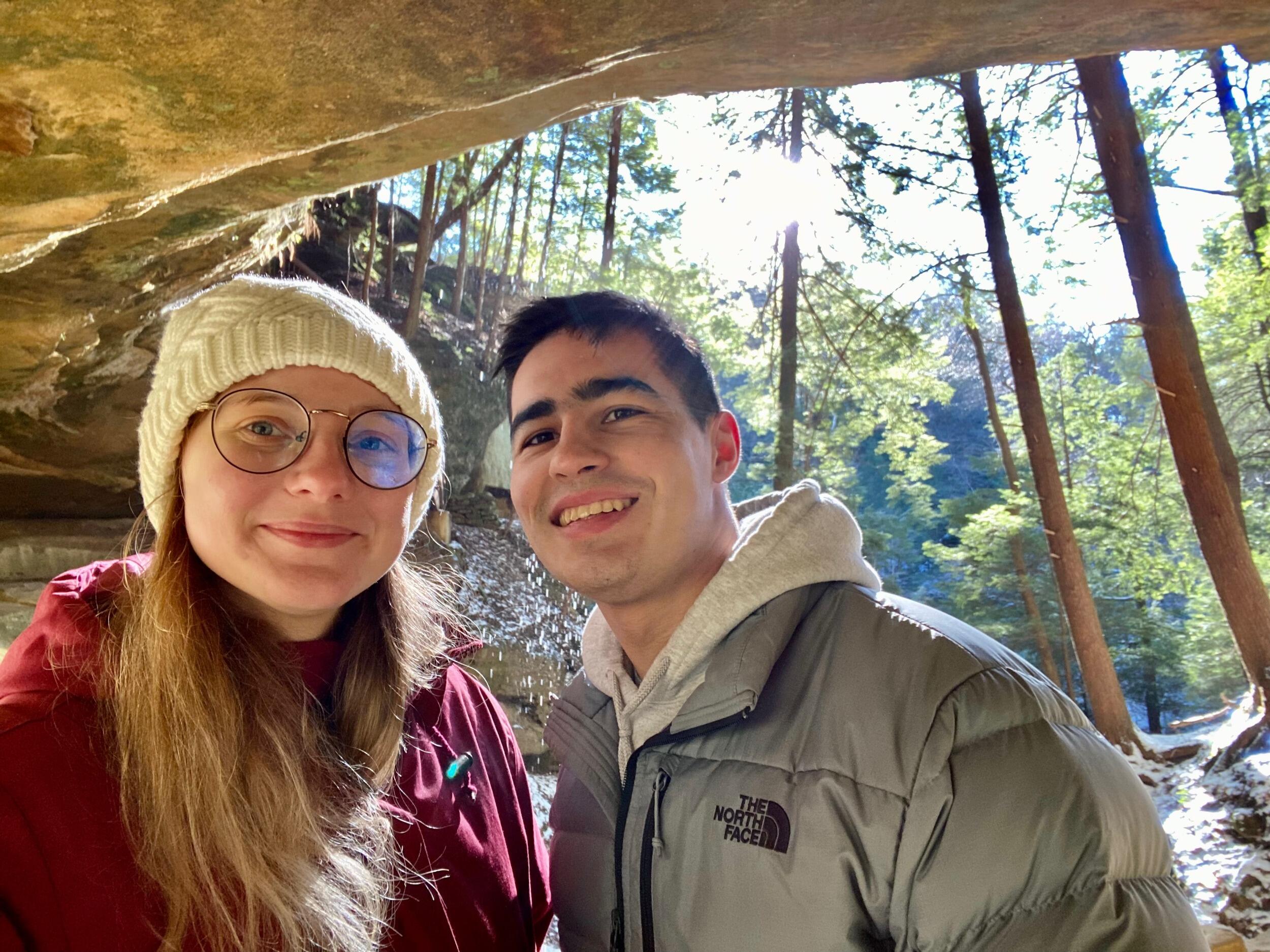 Andrew and Elizabeth go to Hocking Hills for the first time.  This is where they both said "I love you" for the first time 