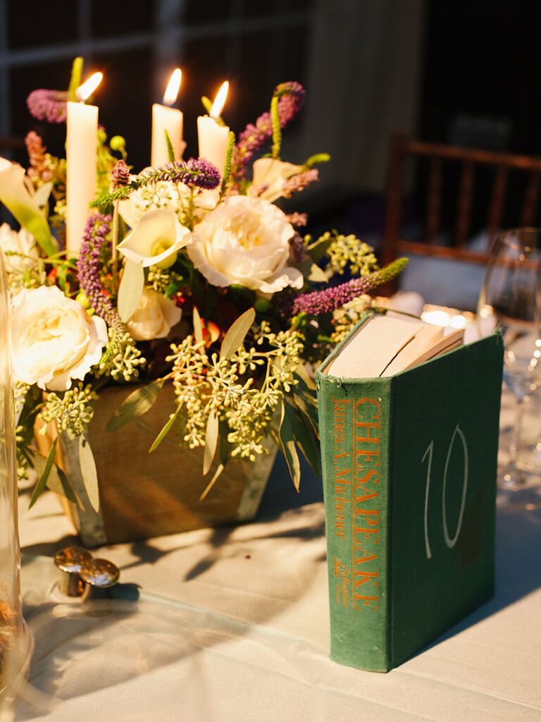 Book table numbers wedding reception