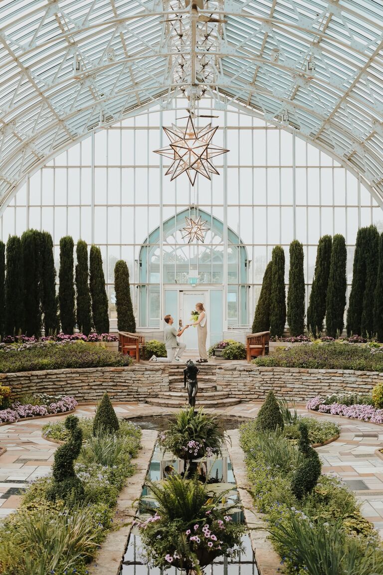 The proposal came last year and it was beyond perfect. Blake rented out the Conservatory at the Minnesota Zoo, hired a photographer and had Abby's mom bring her to "look at flowers." It was there that he got down on one knee and asked Abby the most important question of their lives....