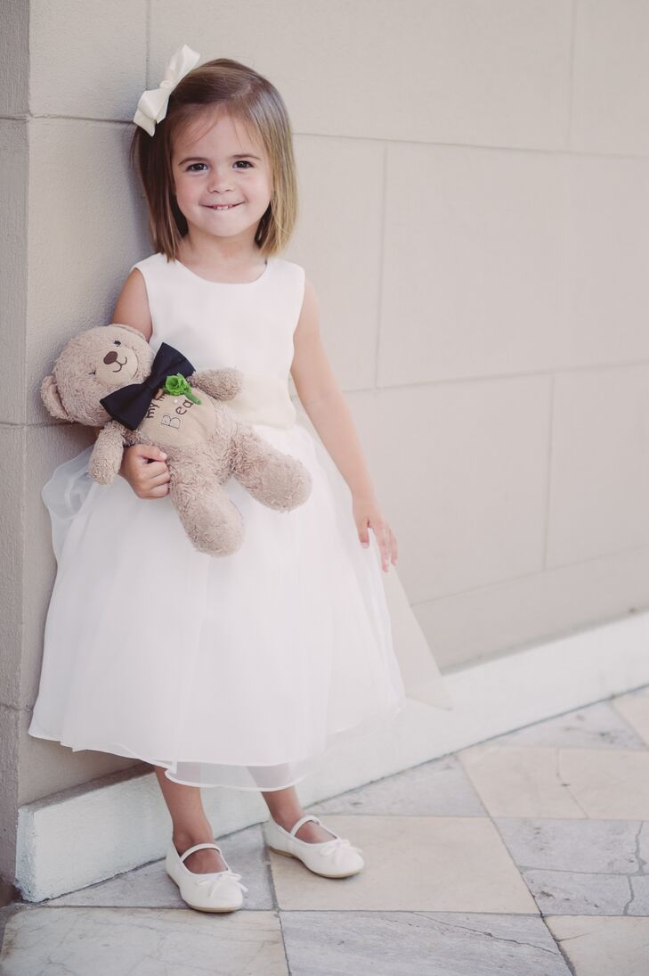 Flower Girl Dress With Bow Accessory