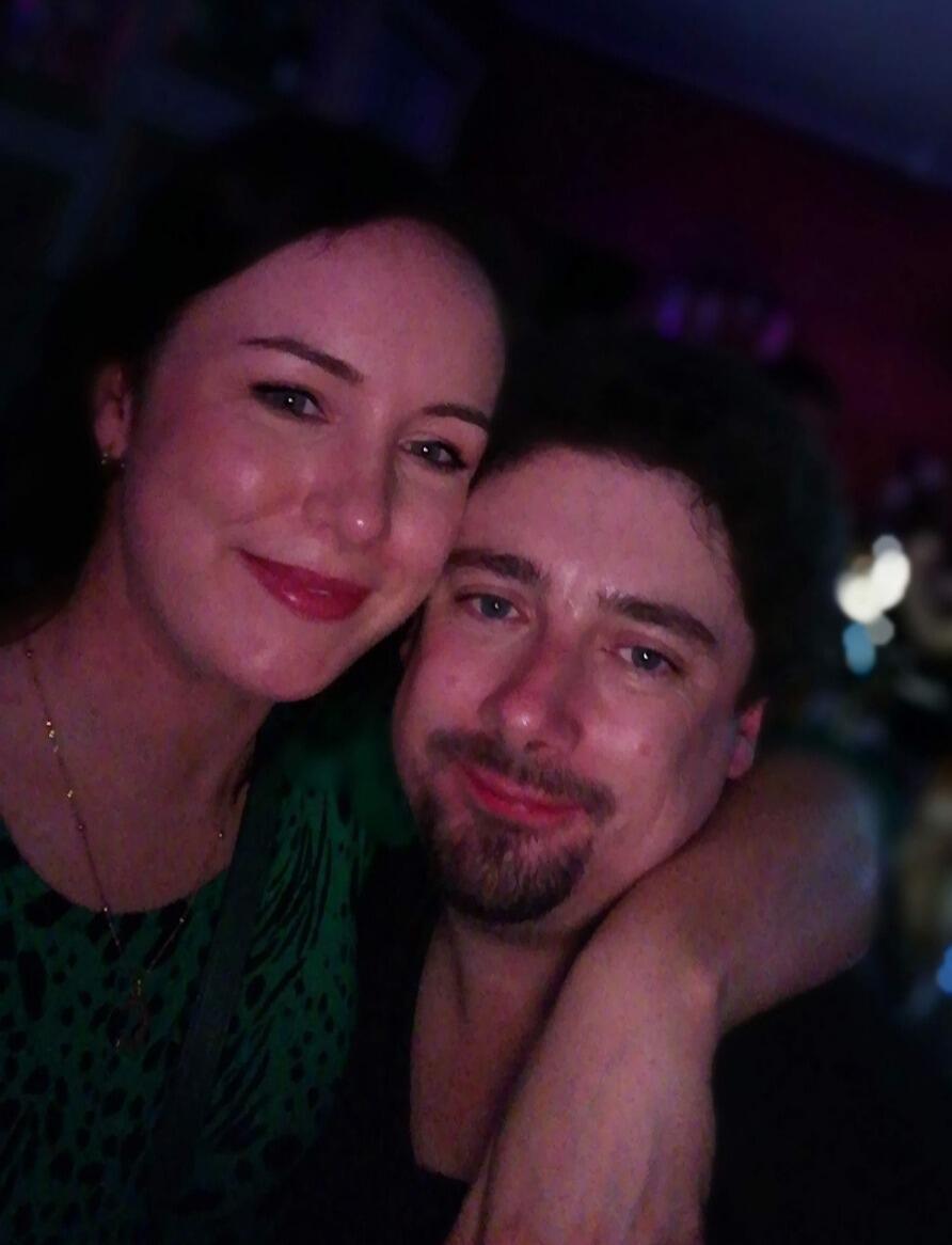Our first picture together at a "Live Forever" Oasis tribute band gig in Ashbourne.

