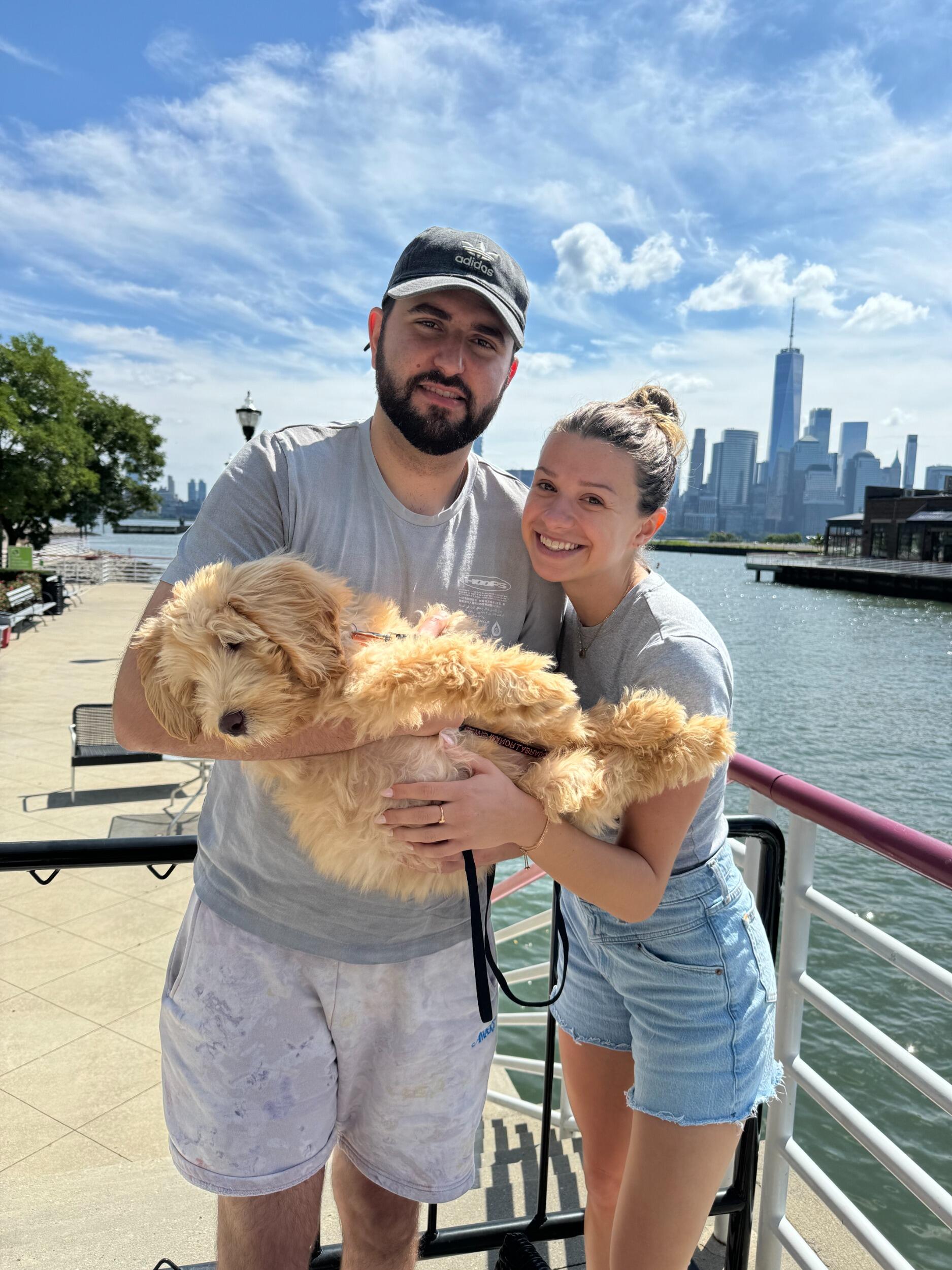 First walk with Jett exploring his new home, Jersey City.
