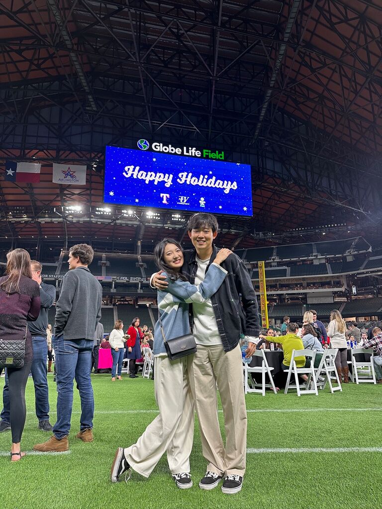 Our four-year anniversary at baseball stadium