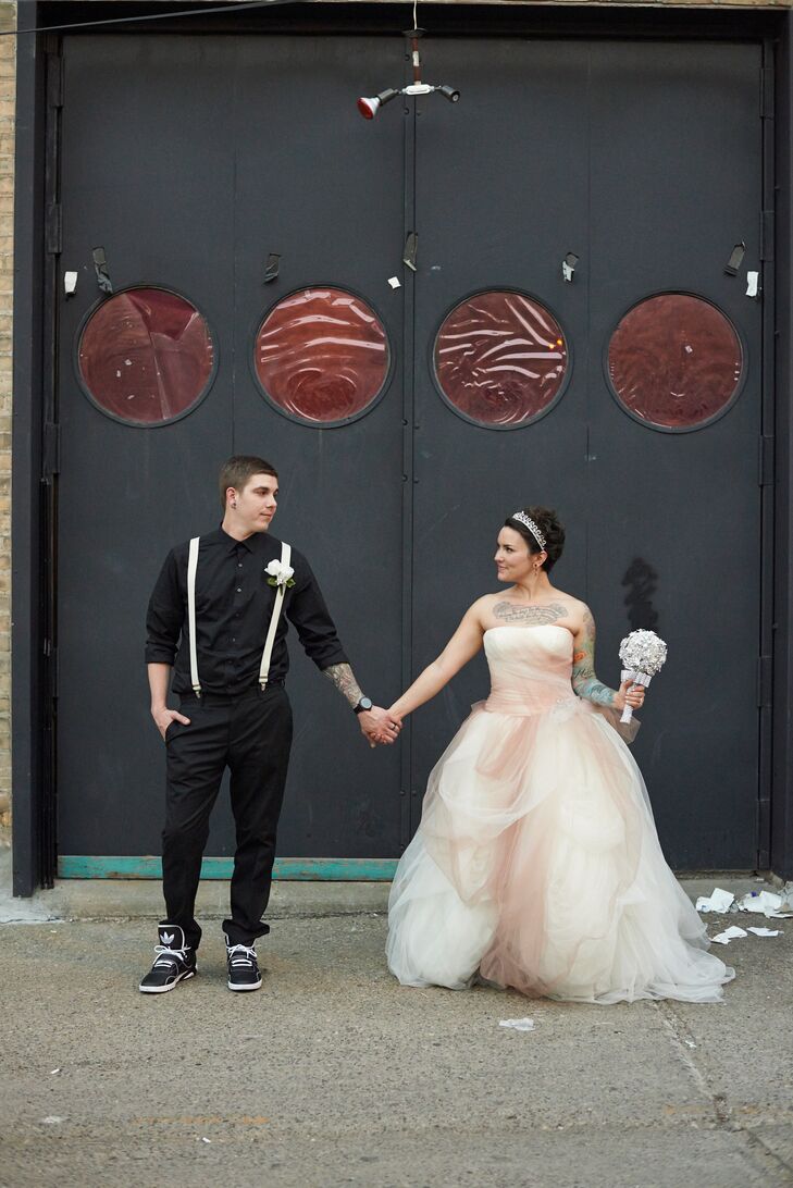 black shirt wedding