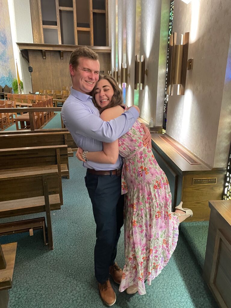Matthew and Emily celebrating another First Communion of a dear friend!