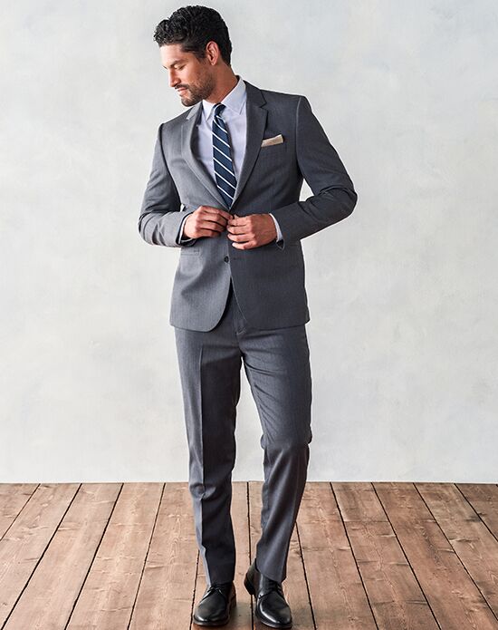 The Black Tux Grey Suit Wedding Tuxedo