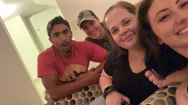 Pregamming before Summerfest with our future bridesmaid and groomsman!