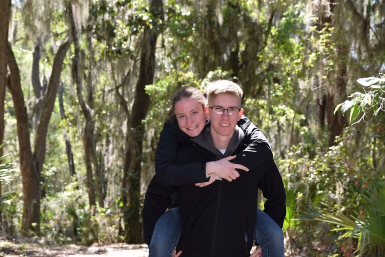 Long-distance was hard, but it gave us the opportunity to explore a lot of new places together. Our favorite spots in Florida were Little Talbot Island State Park and Timucuan Ecological and Historical Preserve! In New York, we loved Pratt's Falls County Park, Watkins Glen, and apple picking!