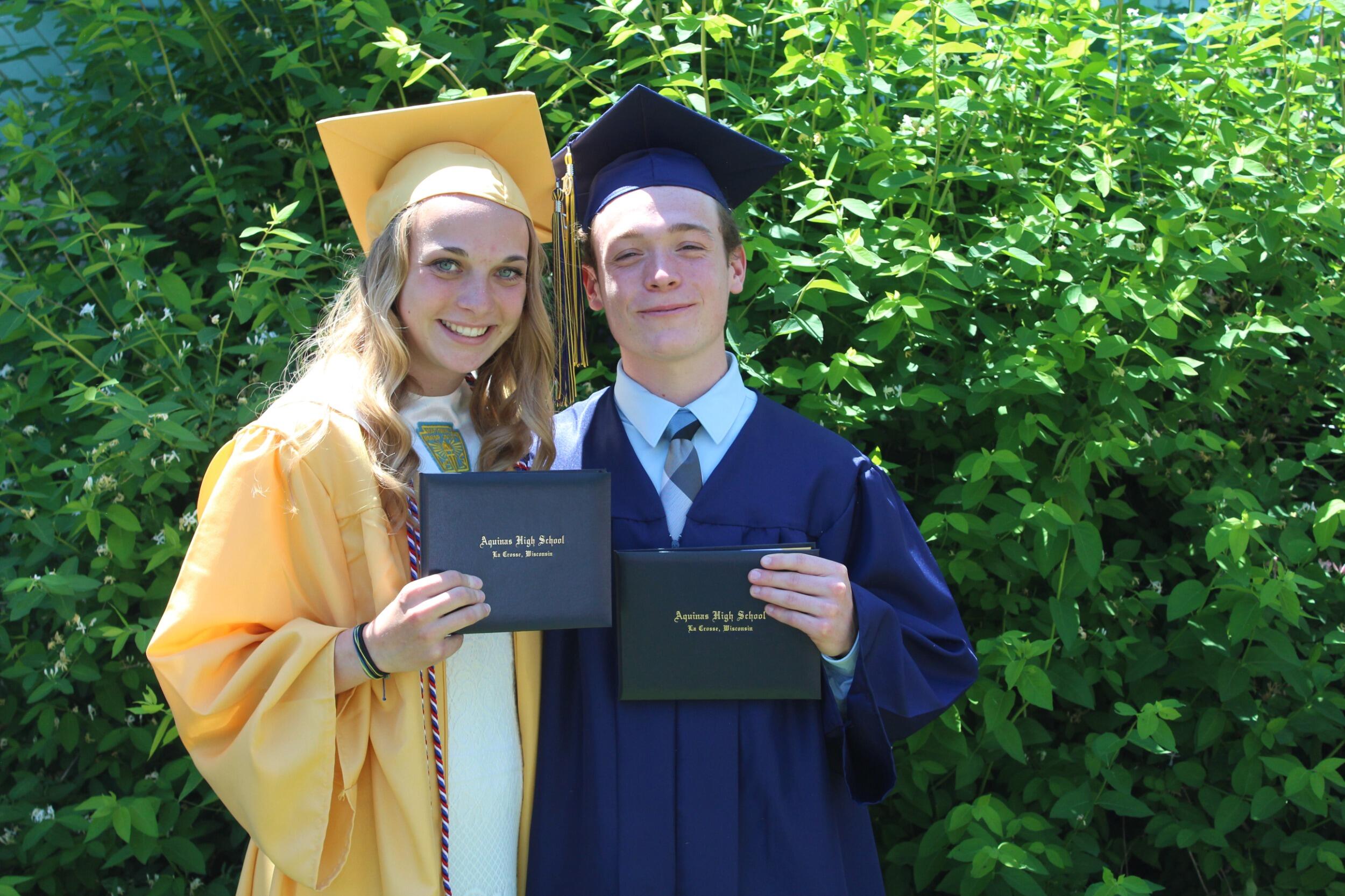 We chose perfect timing to start dating... the day of graduation when Shelby was going to Bemidji State and Ethan staying in town at UWL. 