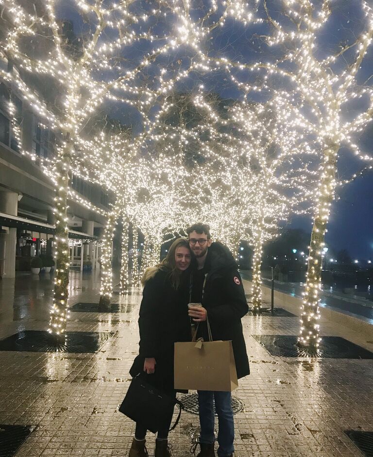 Celebrating New Years Eve together for the first time. Little did we know that Michael would propose in this exact spot 5 years later!