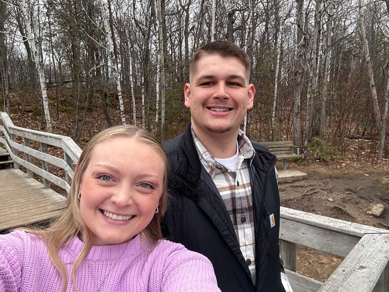 Moments before Jared popped the question!