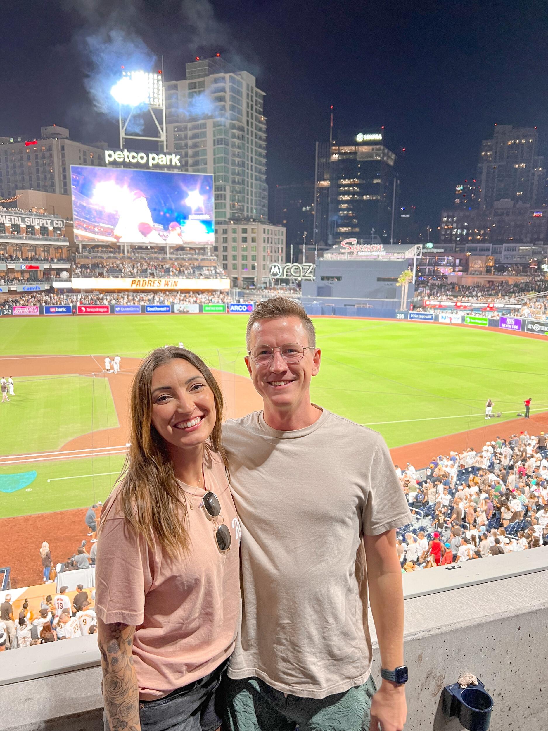 Jon's first MLB game was a blast watching the home team Padres comeback even though we're Giants fans in this house!