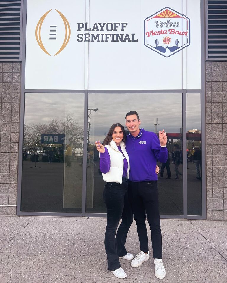 In what is now considered one of our Top 3 sports experiences attended between us, TCU beat Michigan 51-45 in the CFP Semifinal (Fiesta Bowl) in Phoenix, AZ. One of Jake and Lydia's first of many college football playoffs between TCU and Nebraska Football ;)