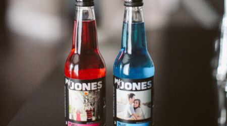 jones soda bottle party favors for baby showers, bridal showers, or any  other occasion. just tape on a pic…