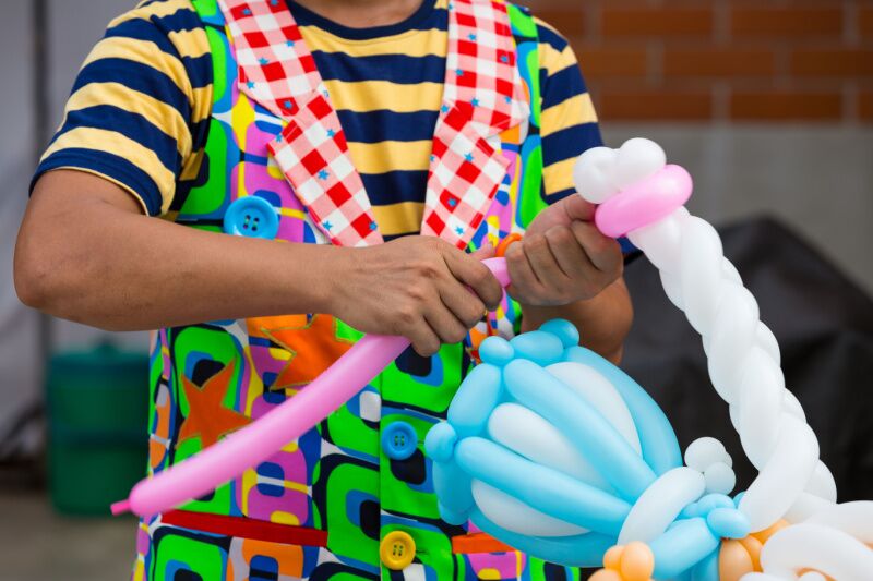 Balloon twister - brother and sister birthday party ideas