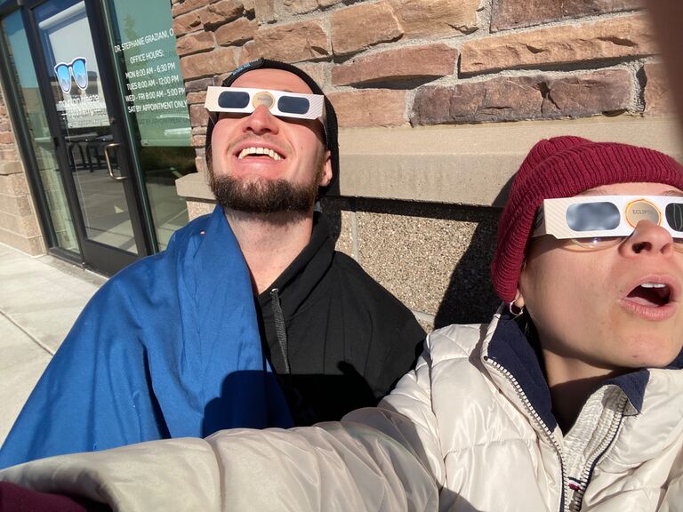 Watching a solar eclipse together