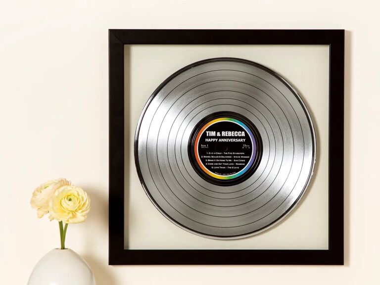 Personalized LP record gift idea for 40th anniversary. 