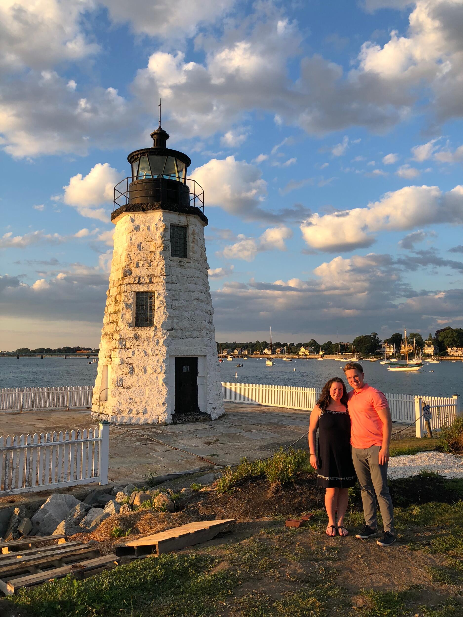 We did a lot of traveling in 2018, including our first trip to New England. This was the first time we traveled to Newport together, specifically to The Goat Island Lighthouse, where we got engaged.