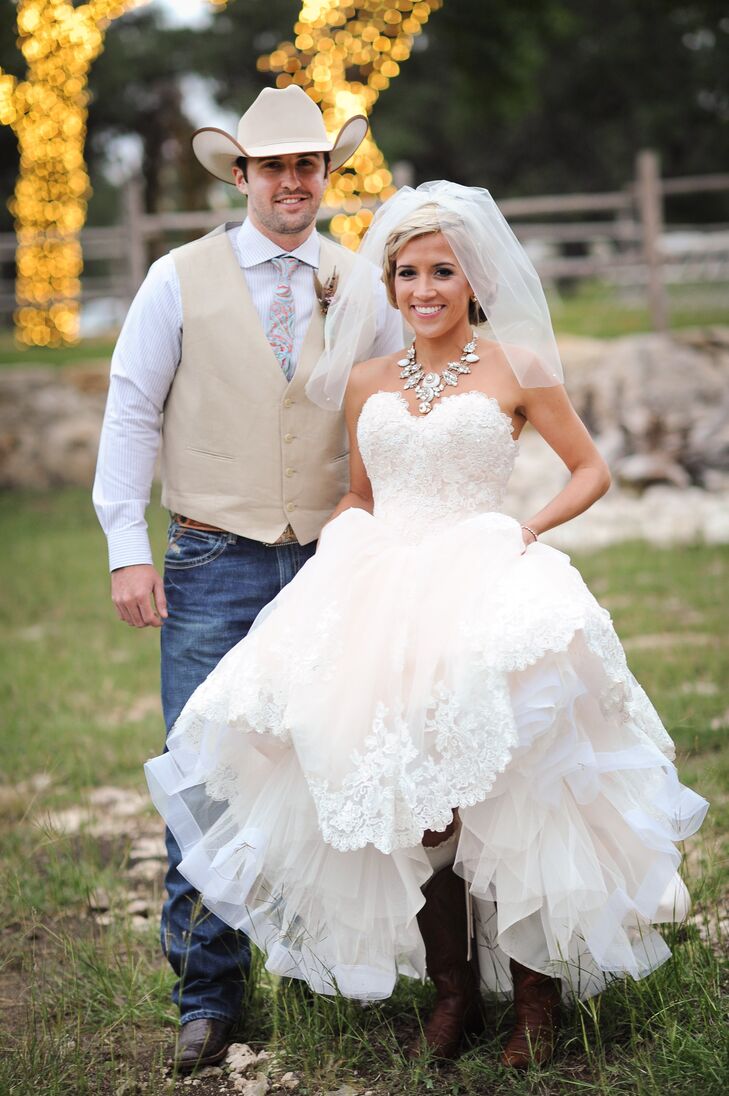 tulle skirt with cowboy boots