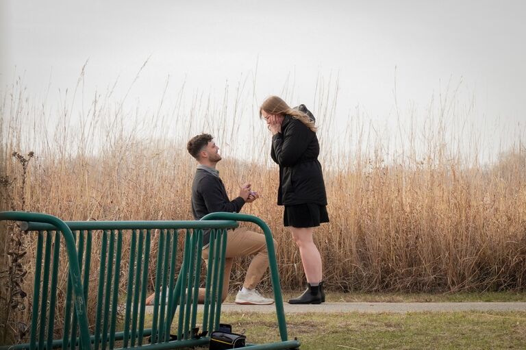 Fast forward 1 year, 3 months, and 17 days from July 31st, 2023, Bryan proposed, marking the next chapter of their journey together.