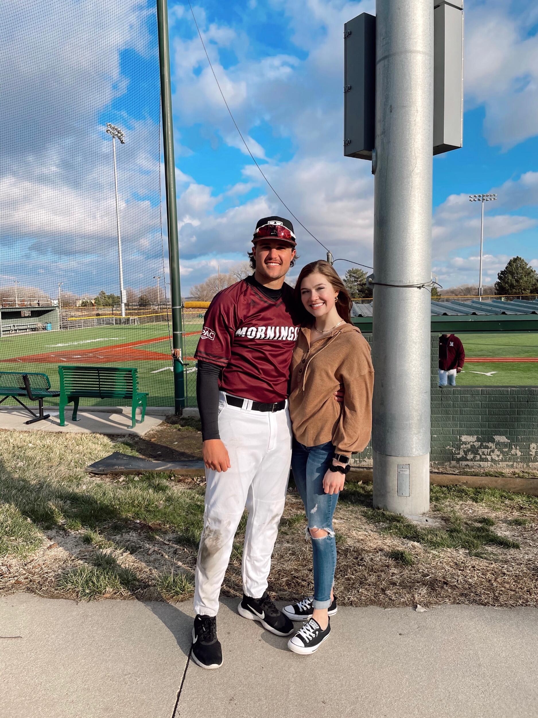 Cheering on the Morningside Baseball team!