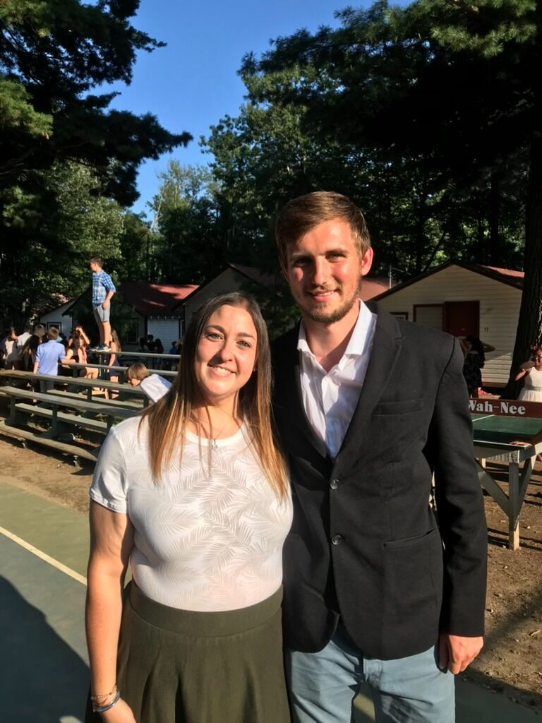 Our first picture together, Camp Wah-Nee Banquet 2018