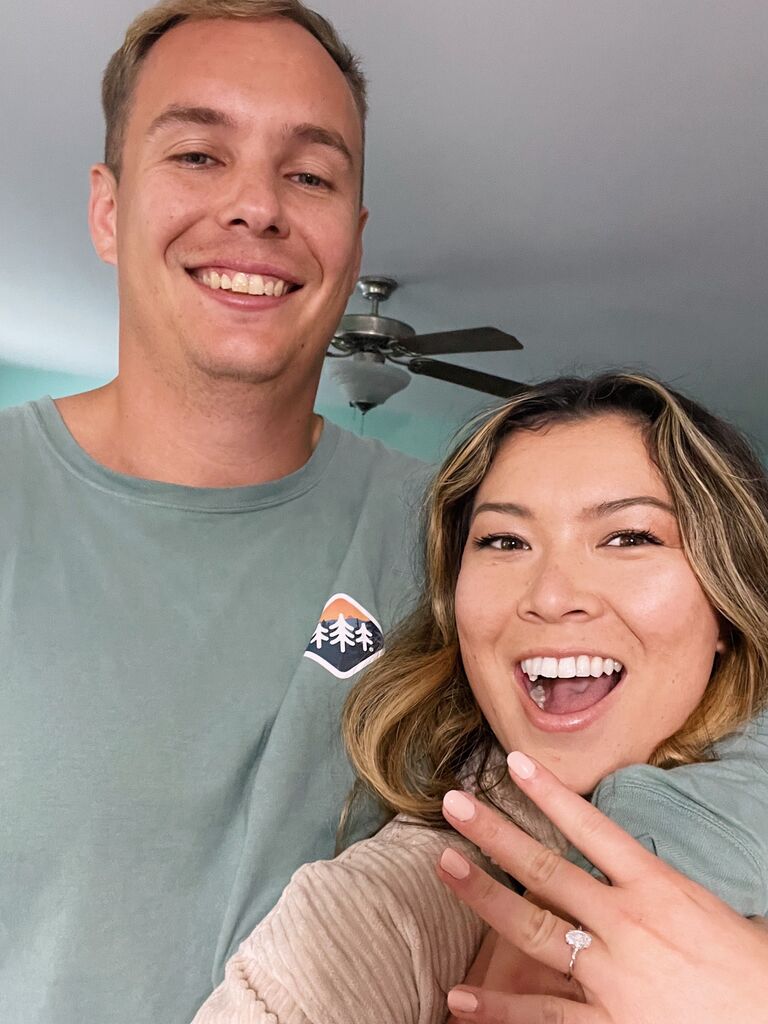 After a few of Seth's proposal ideas hitting some obstacles, we got engaged in the comfort of our own home!