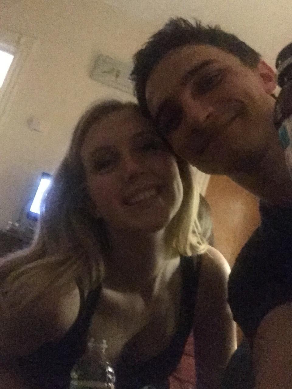 Our first photo together at 198 Hamilton St. New Brunswick, NJ. Gotta love that iPhone 5 quality 