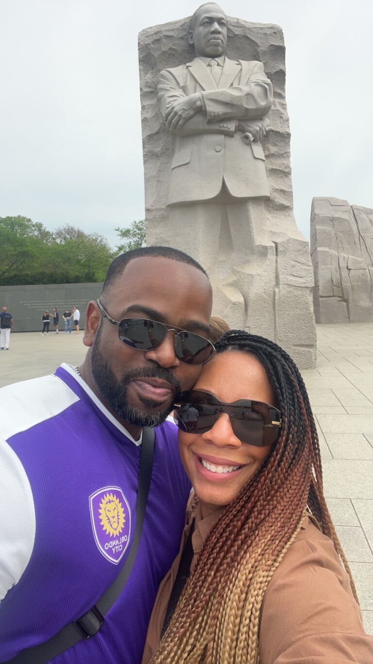 Visiting the MLK monument in Washington, D.C.