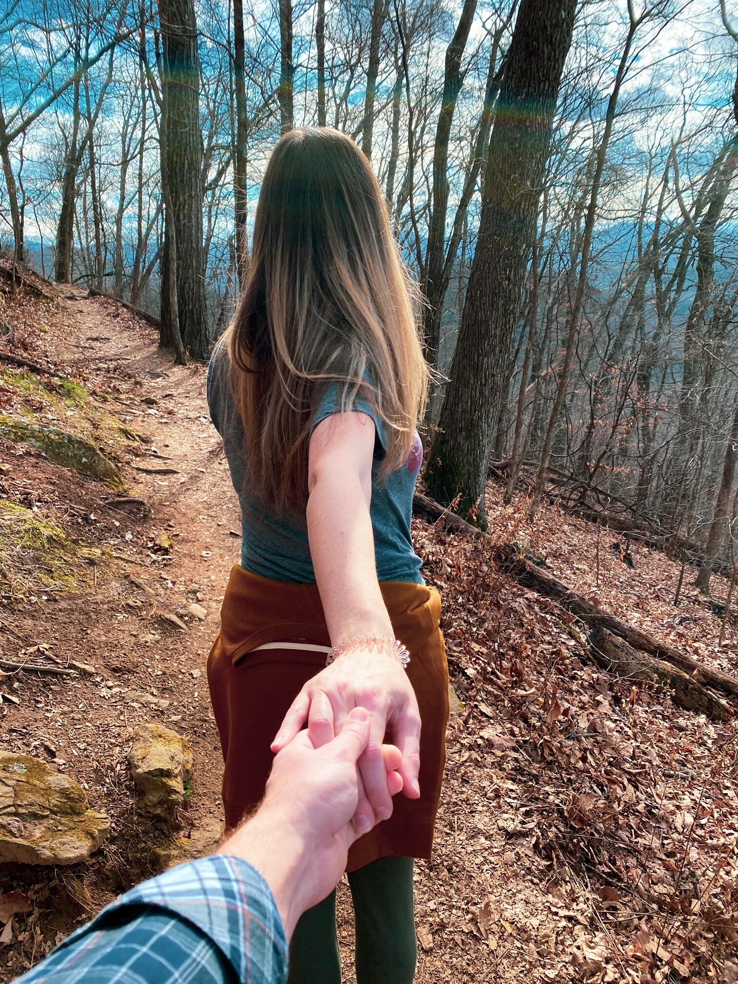 The first of many hikes together