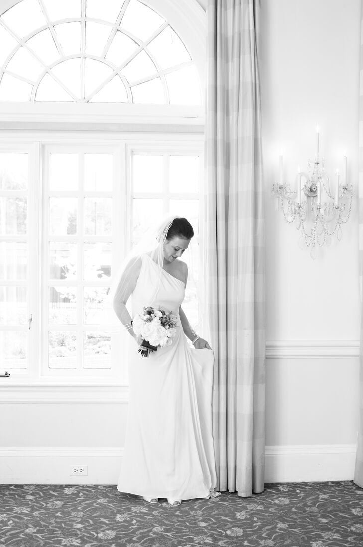 Bride In An Ann Taylor Wedding Dress