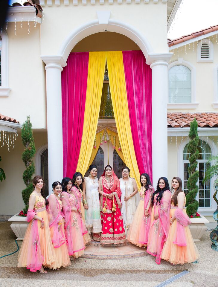 Bridal Party At Traditional Sikh Wedding