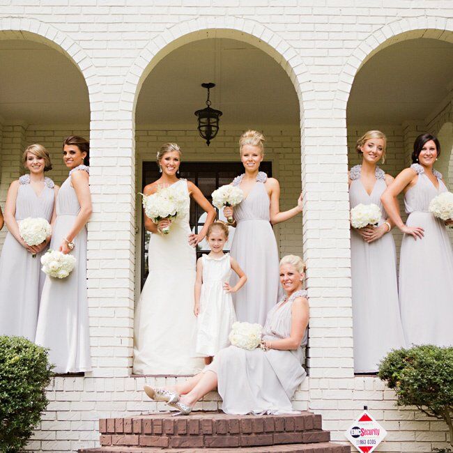 dove gray bridesmaid dress