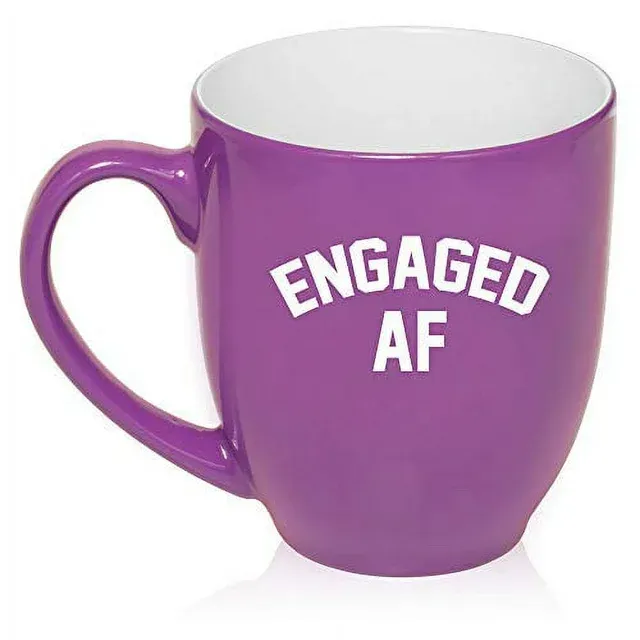 Purple engaged af mug