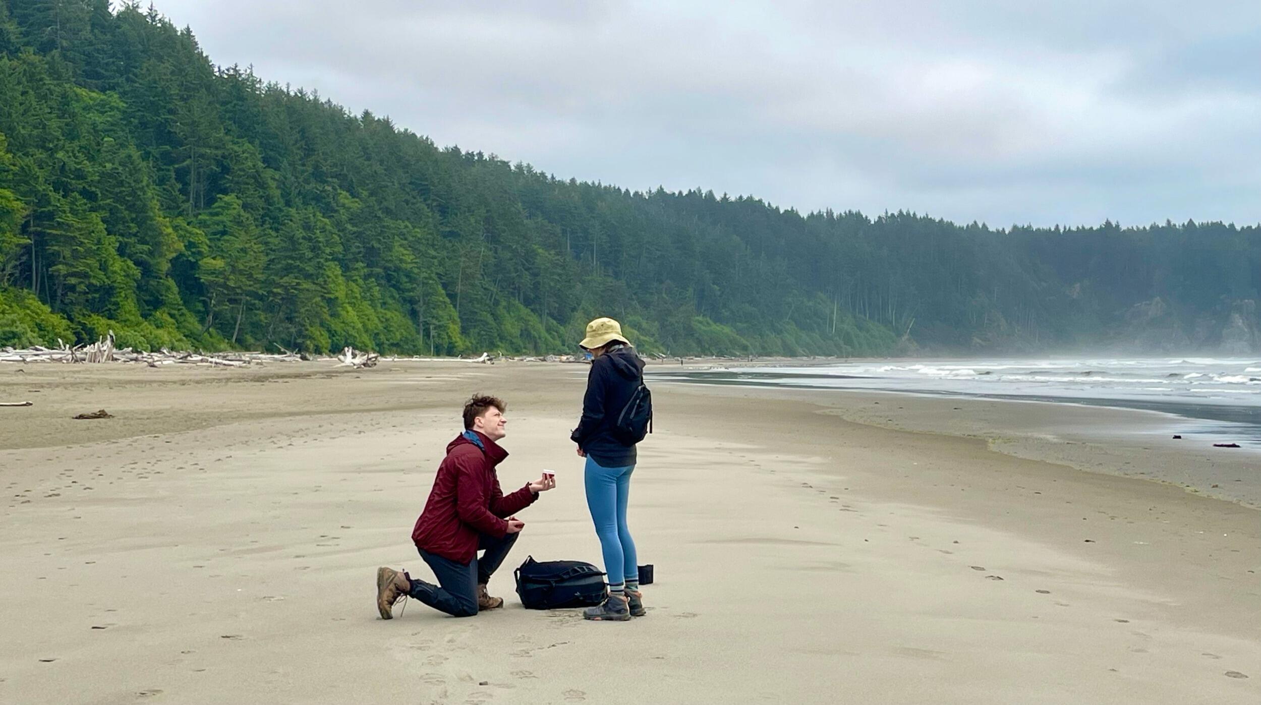 Engaged at Olympic National Park, WA
