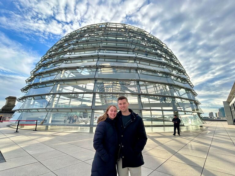 Berlin, Germany
Alaina and David at the Reichstag Building in Berlin. One of the many historical sites visited on their first international trip together.