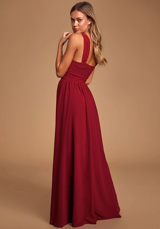 burgundy halter