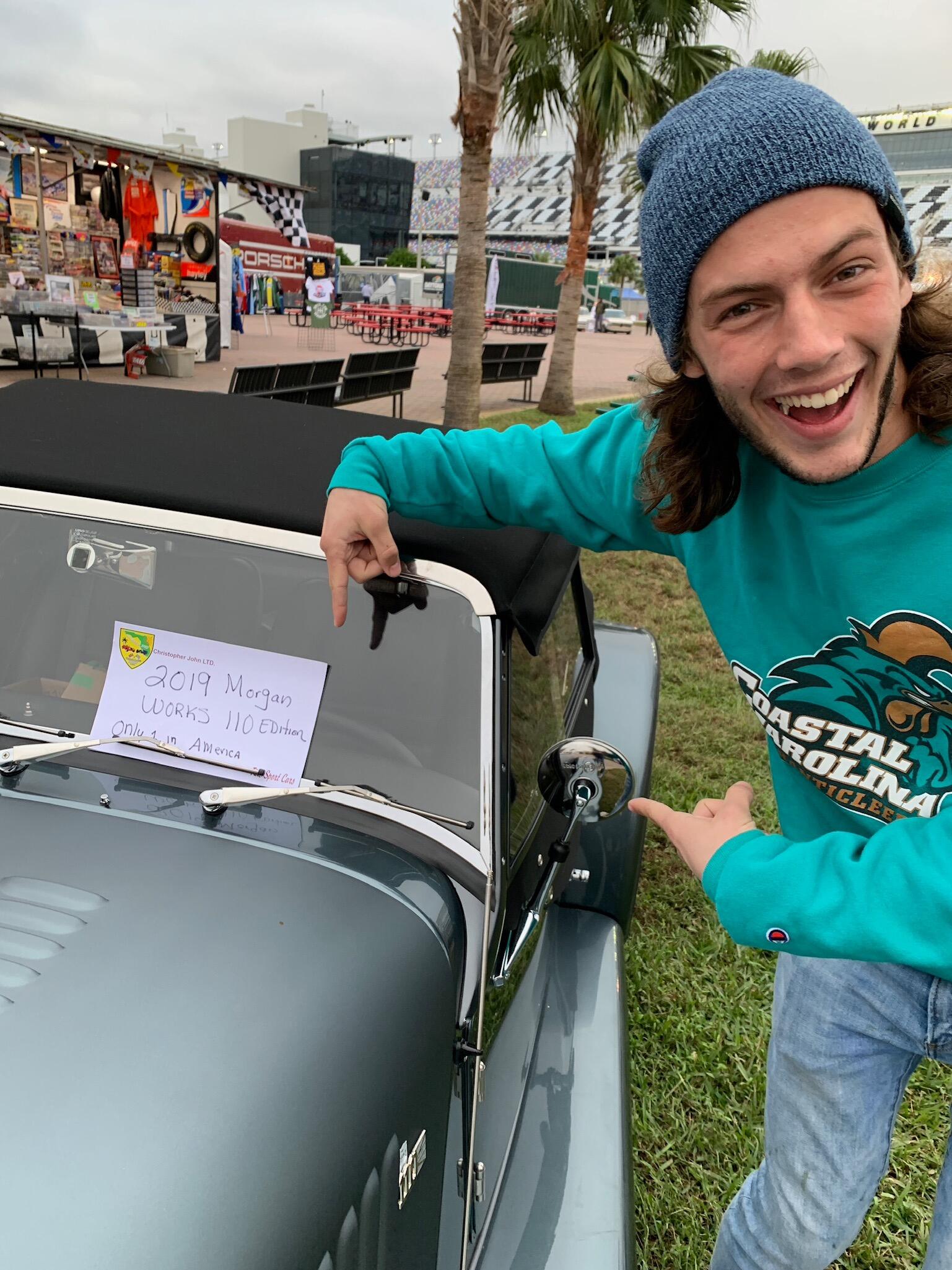 Morgan found one of his favorite cars at the race, also called Morgan.