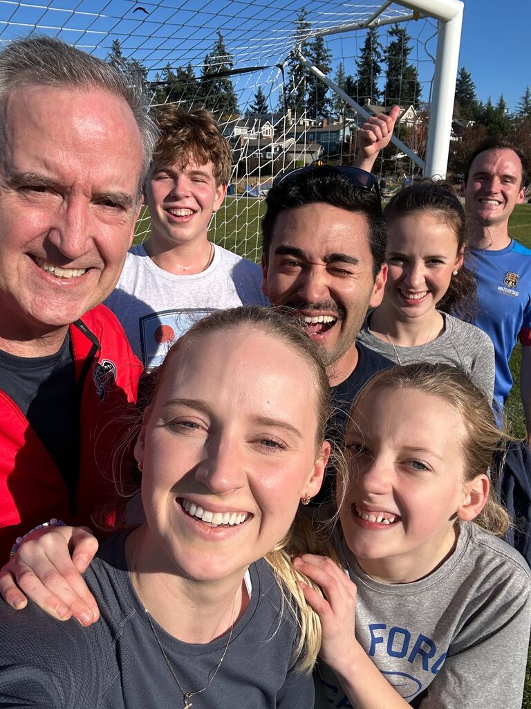 The Annual Thanksgiving Lewis family soccer game! With special guests John Brannon and Mike giving a valiant effort. 