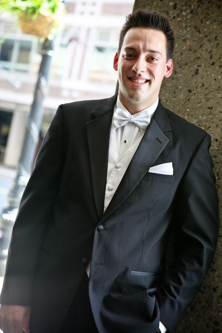 black tux white tie