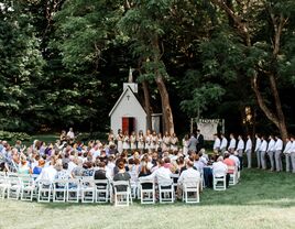 Quaker wedding vows during ceremony.