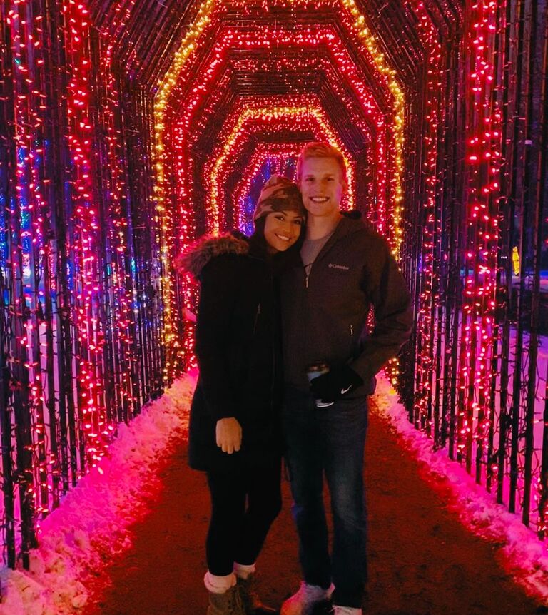 Nick and Teya had their official first date at the Kiwanis Light Show in Mankato, MN. This is where Teya discovered Nick extreme love for the holiday season. 