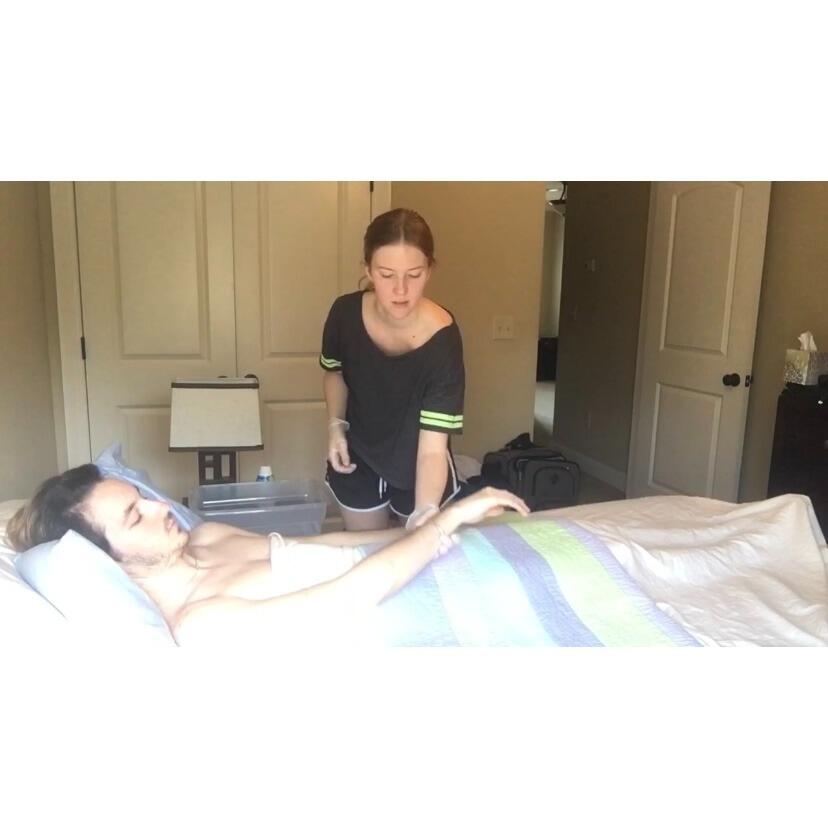 COVID-19 hit and Grace started nursing school! This was one of her first assignments she had to submit digitally on how to perform bed baths