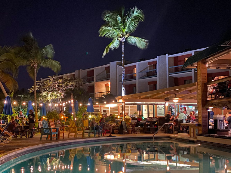 A poolside dining getaway at Bolongo Bay Beach Resort in St. Thomas