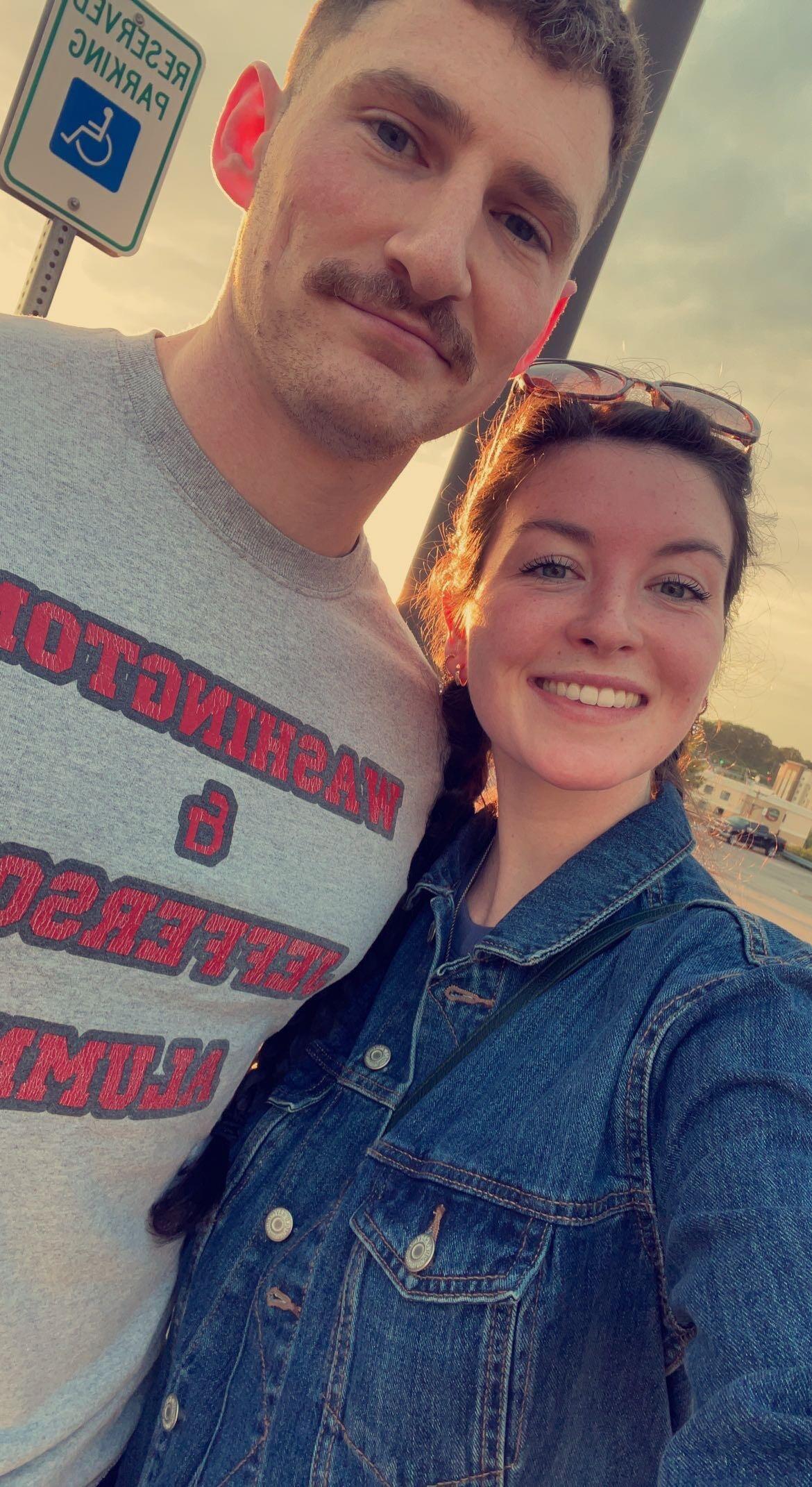 A little selfie in the parking lot of Barnes and Noble, where we spend much of our time and date nights