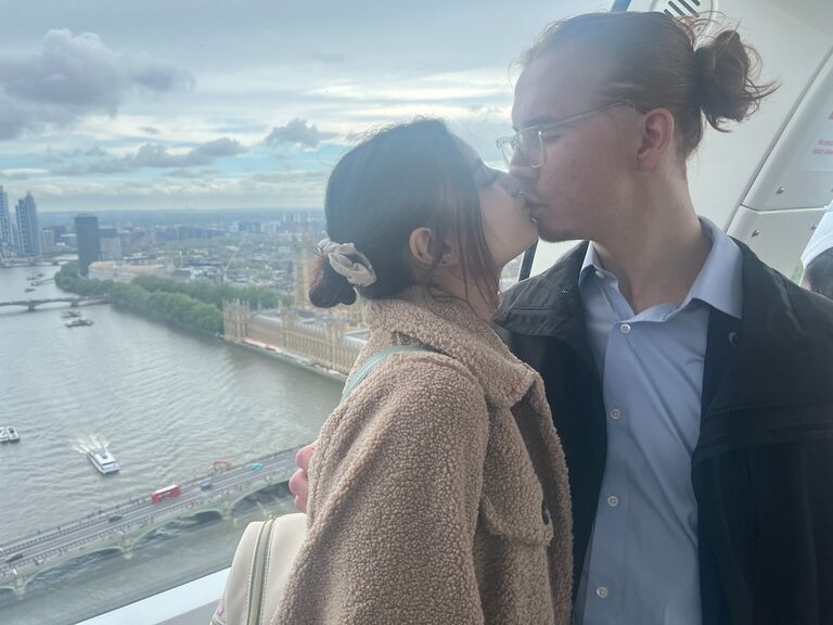 Kisses on top of the London Eye